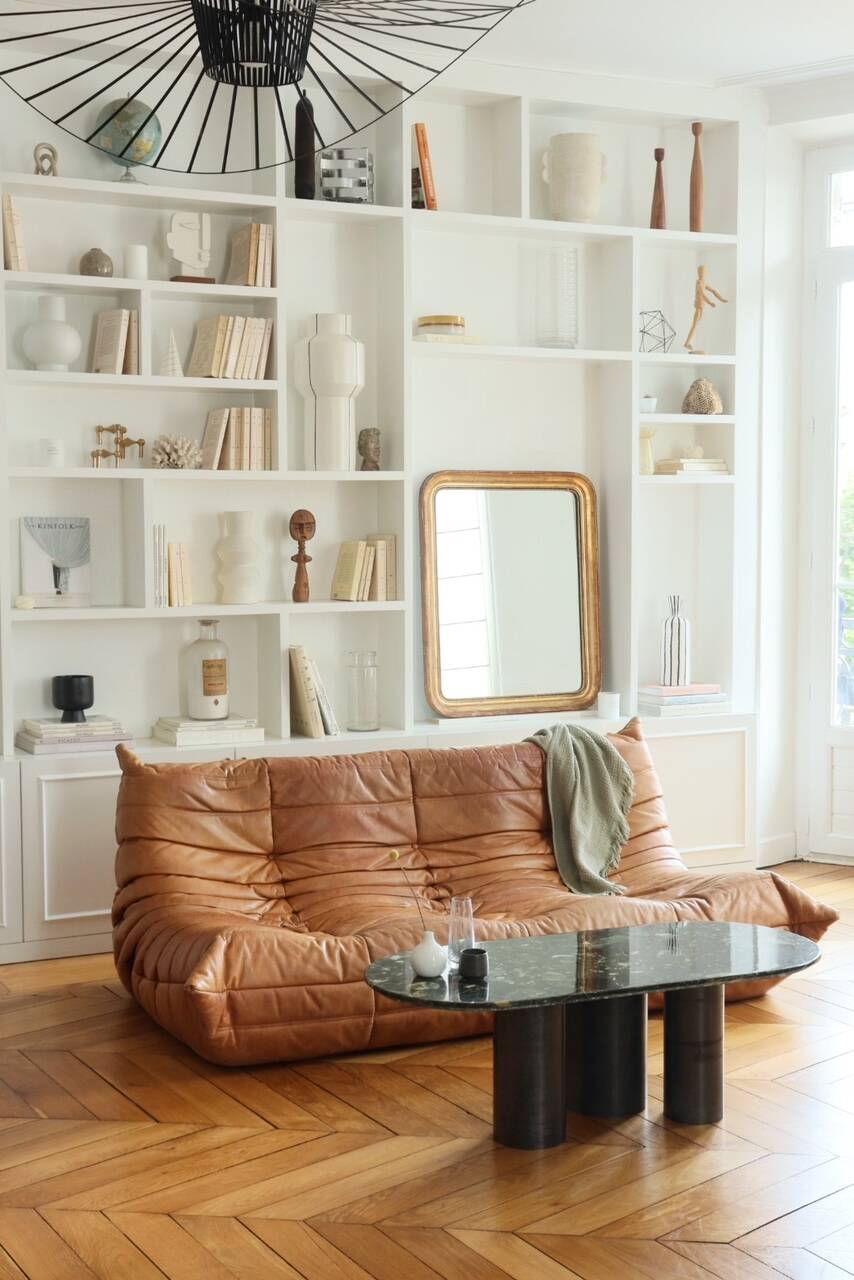 Green marble coffee table