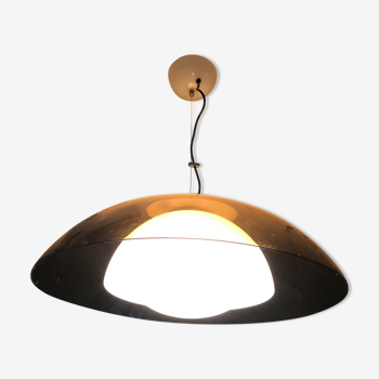 Brown smoked plexiglass hanging lamp by Harvey Guzzini