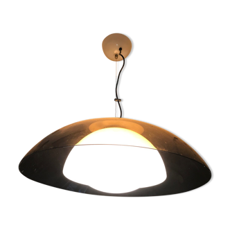 Brown smoked plexiglass hanging lamp by Harvey Guzzini