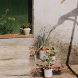 White stoneware Planter