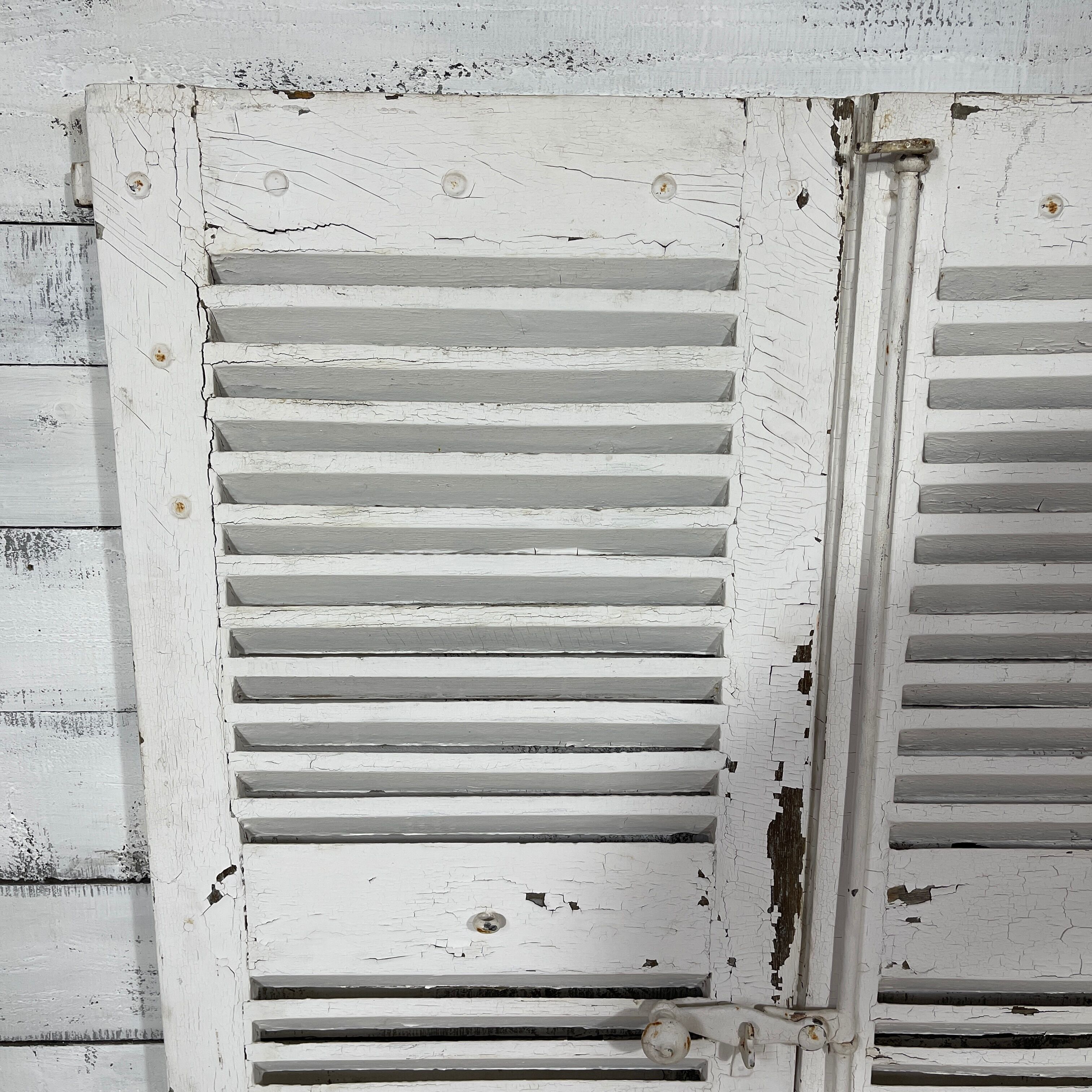 Pair of white shutters