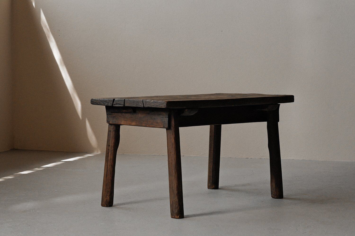 Solid oak farmhouse table, France, circa 1950