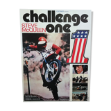 Original 1972 challenge poster one steve mcqueen motorcycle 120x160 cm vintage eyed