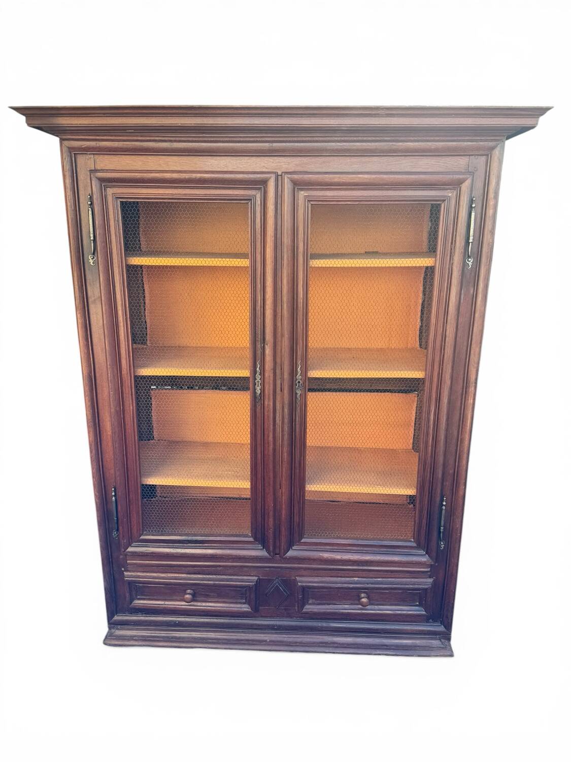 Wrought-iron library from the Louis XIII - Louis XIV period, oak, 17th century.