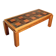 1970s coffee table in elm and schist