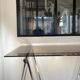 Smoked glass and chrome metal desk by Milo Baughman for Rochebobois