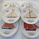 Auteuil Porcelain - Set of 6 Flat Plates - Nautical Theme