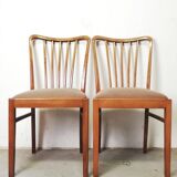 Pair of vintage Danish beech chairs