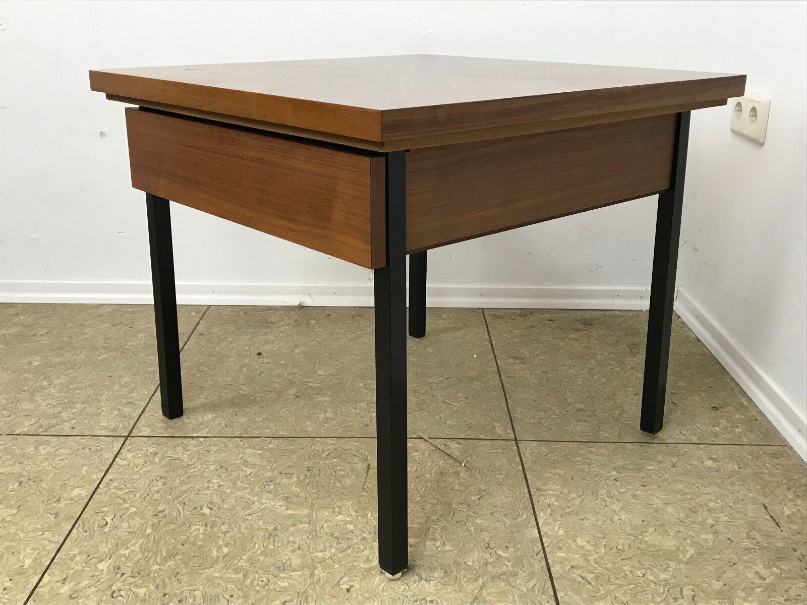 60s 70s teak sewing box sewing table utensilio coffee table mid century 60s