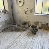 Trio of stone and cement planters, early 1900s