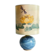 Vintage ceramic and silk ball lamp
