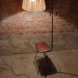 Vintage rope floor lamp magazine door