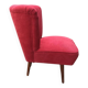Purple cocktail chair in fabric and solid beech, Mid-Century style from the 1950s.