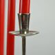 Pair of White Metal “Spiral” Candle holders by Gunnar Ander for Ystad-Metall, Sweden, 1960s