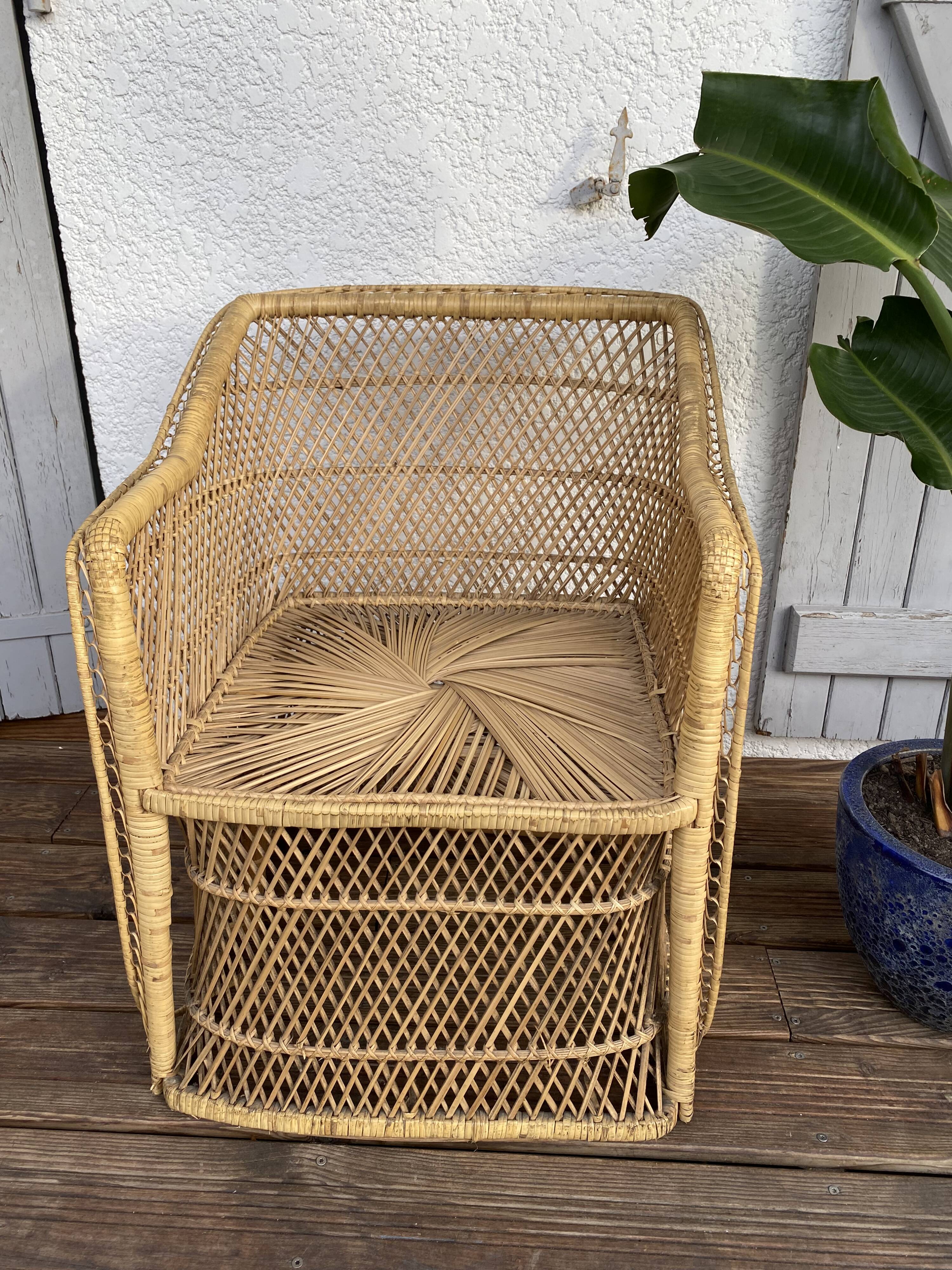 Rattan armchair