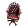 Chaise tournante en cuir