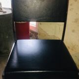 Lot de 6 chaises design en cuir années 70
