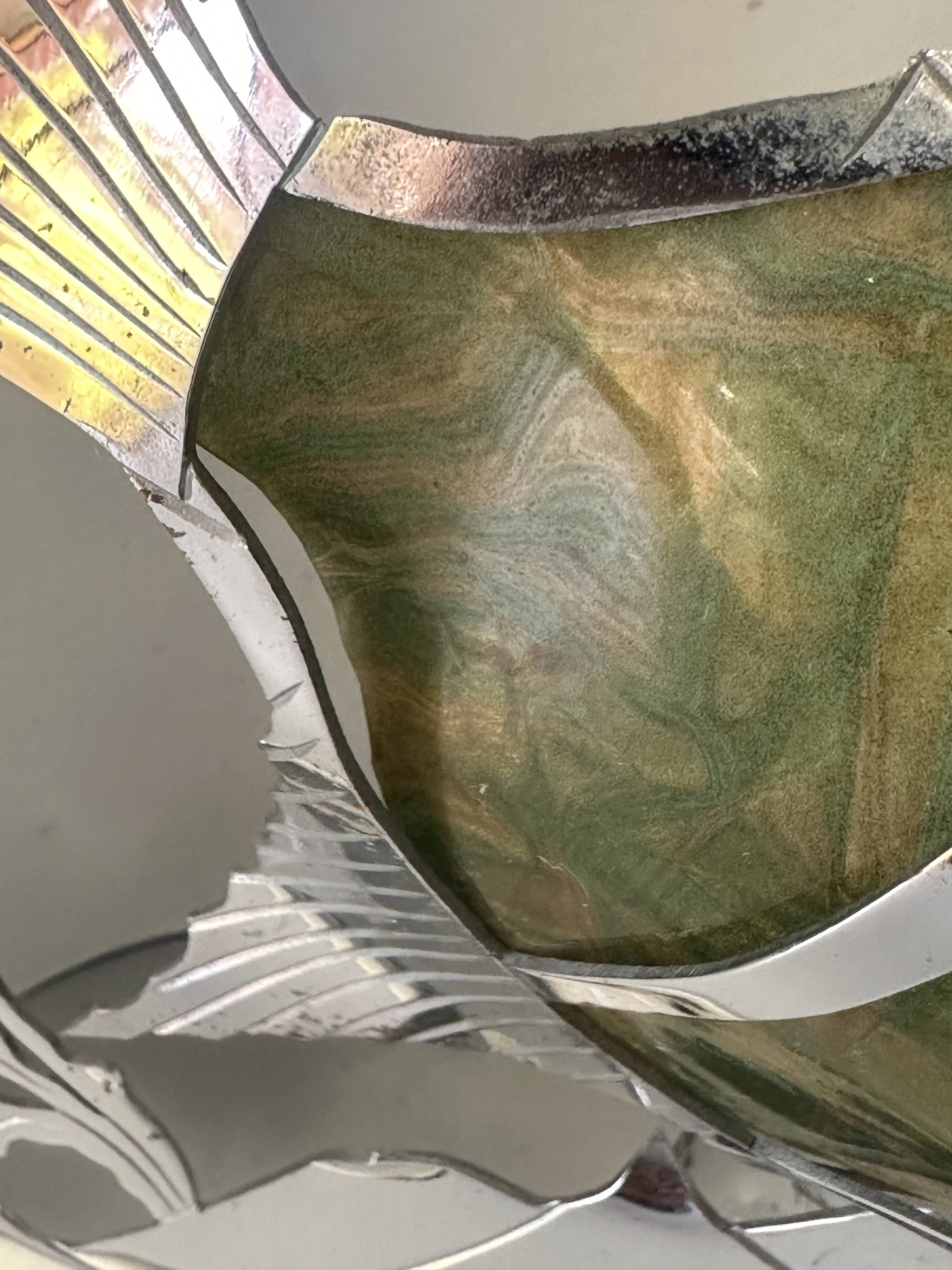 Fish lamp signed vintage design 50s