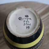 Henriot Quimper vase - Breton earthenware - graphic decoration