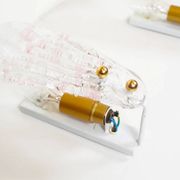 Pair of 80s Murano glass 'Foglio' wall lamps