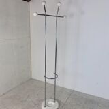 Vintage chromium and Carrara marble coat hanger Italy 1970s