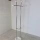 Vintage chromium and Carrara marble coat hanger Italy 1970s