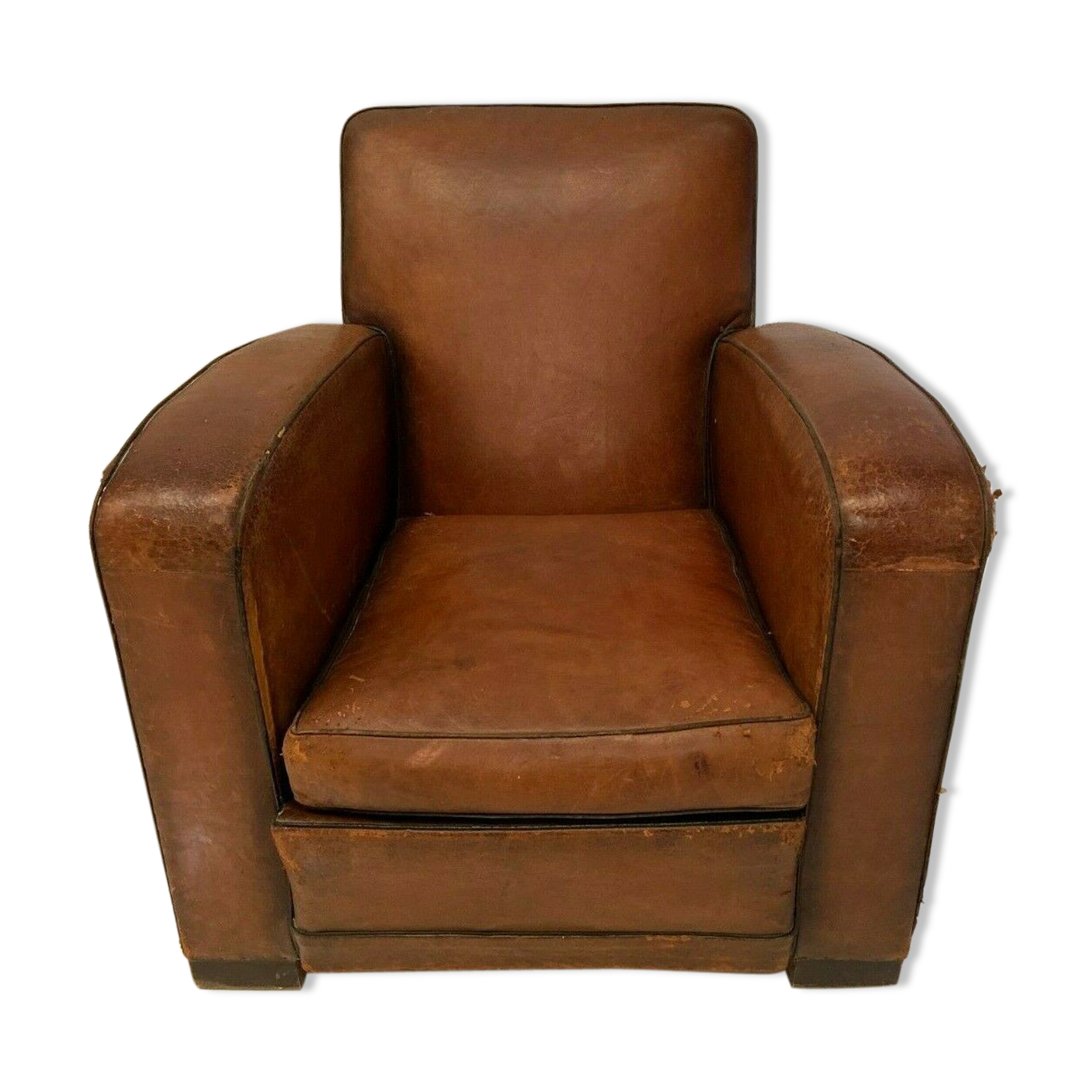 Leather club armchair 1930