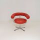 Vintage Swirl Chair in Orange Leatherette