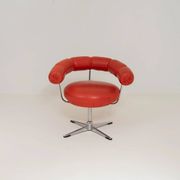 Vintage orange faux leather chair