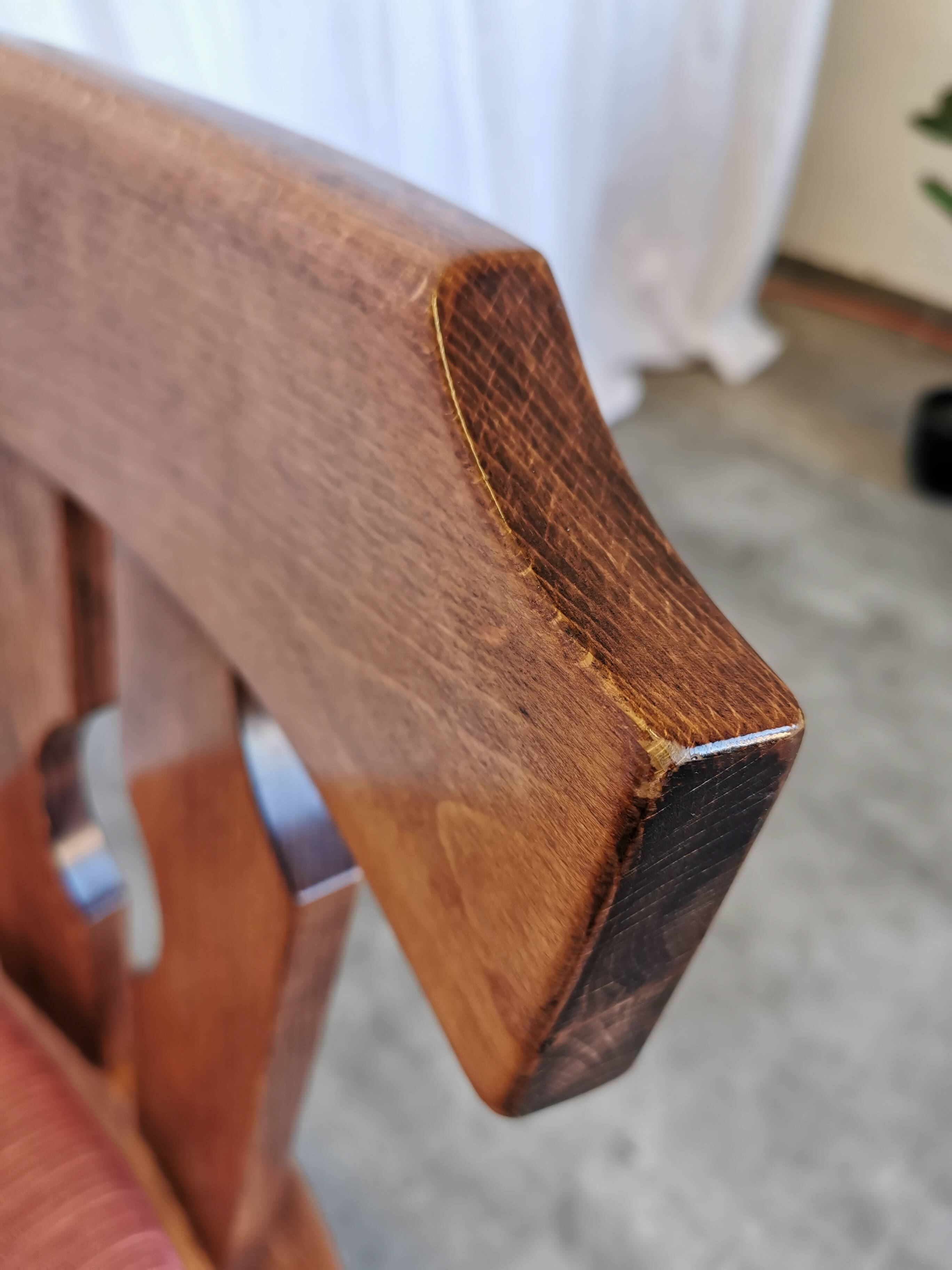 Ensemble de 2 chaises de salle à manger vintage tyroliennes en bois, style ferme autrichienne alpine