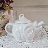 Vintage zoomorphic elephant teapot slip