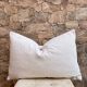 Handmade Moroccan Cushion Cover (60x40 cm) White, Kilim Rug Cushion Cover.