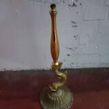 Crystal ashtray on bronze stand