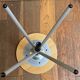 Tabouret vintage rond en bois et métal