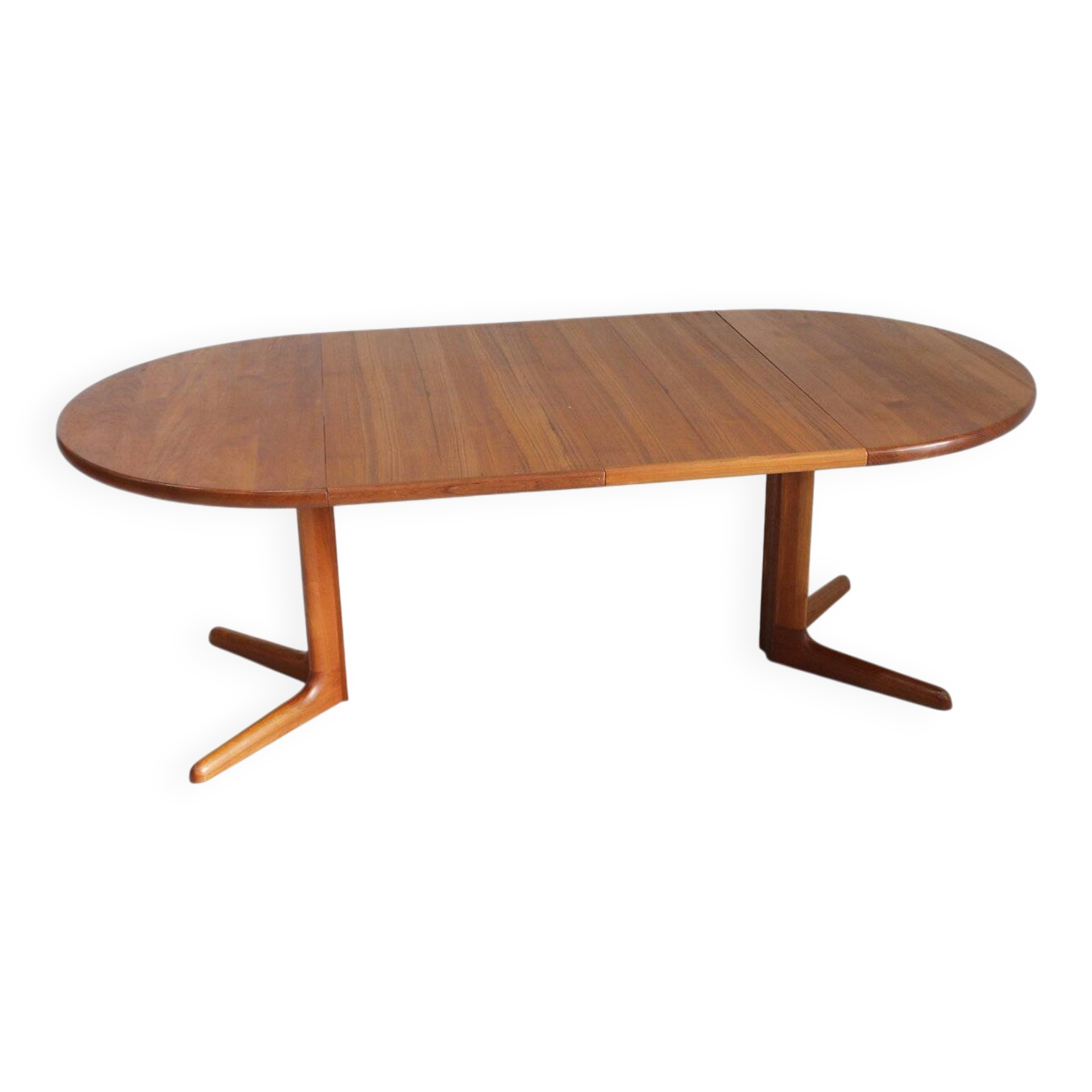 Vintage Danish round extendable dining table 1960s