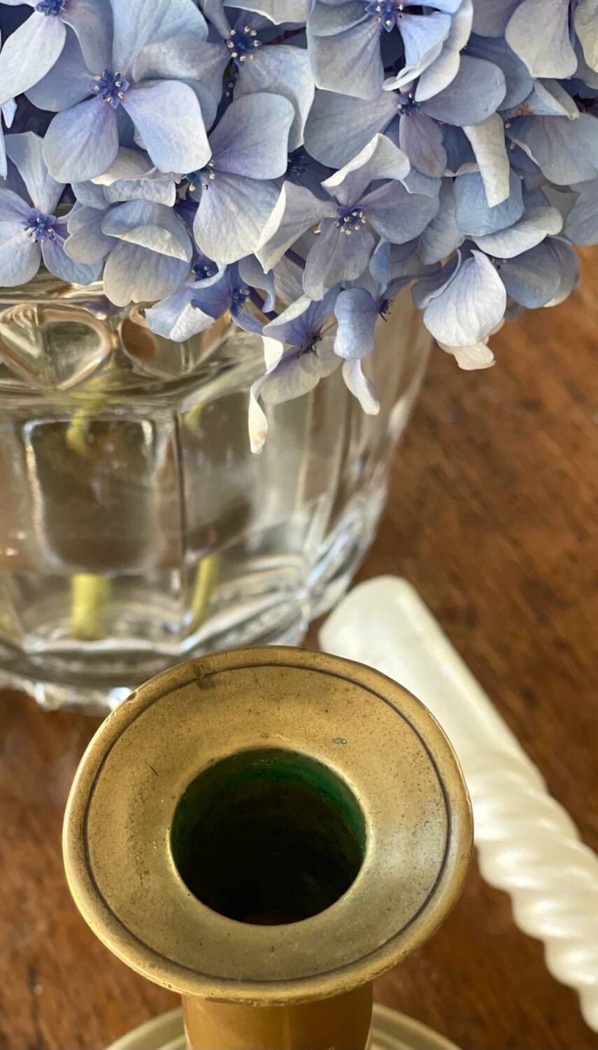 Solid brass candle holder