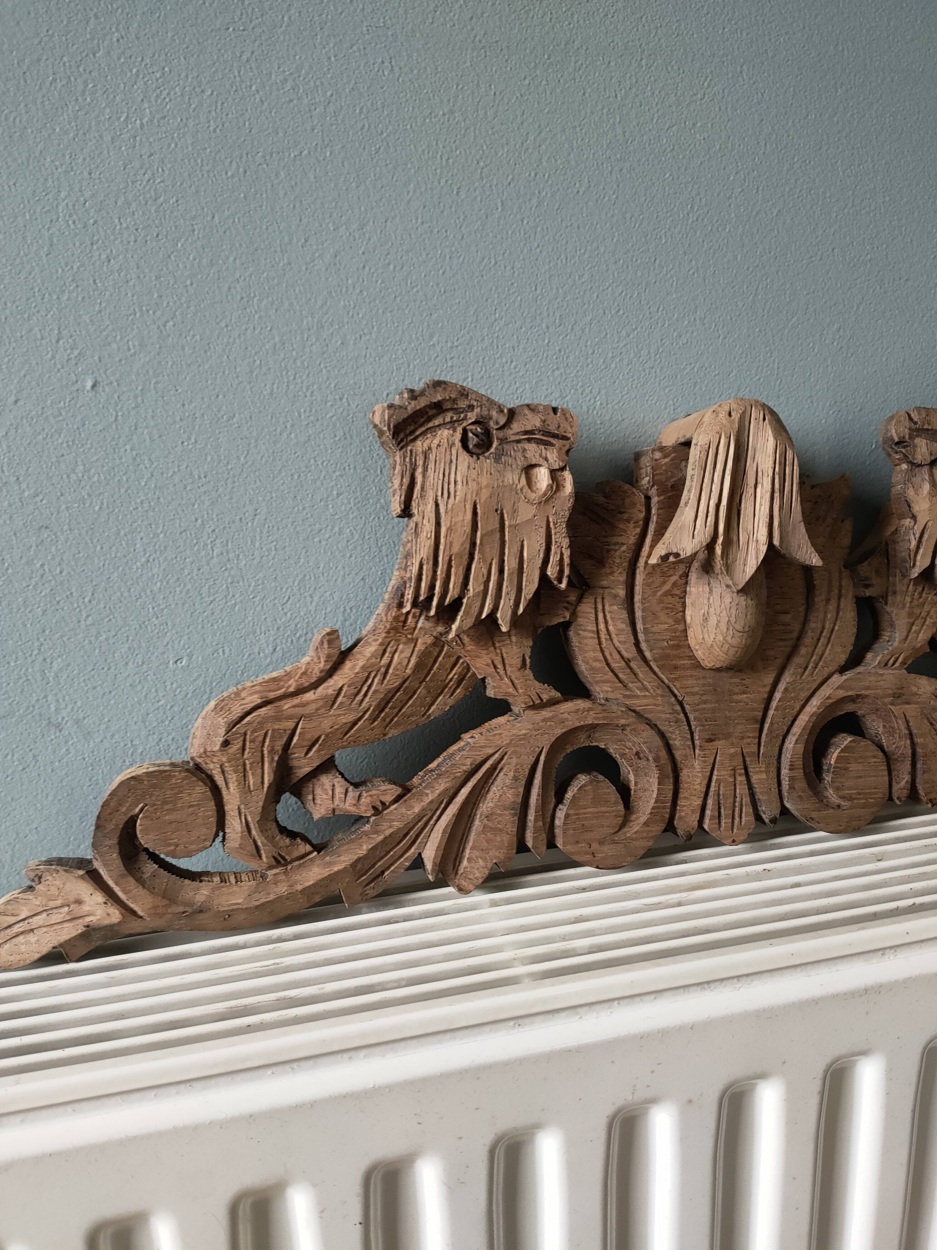 Old oak pediment