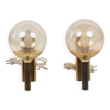 Pair of 2 danish vintage wall lamps by Svend Mejlstrom