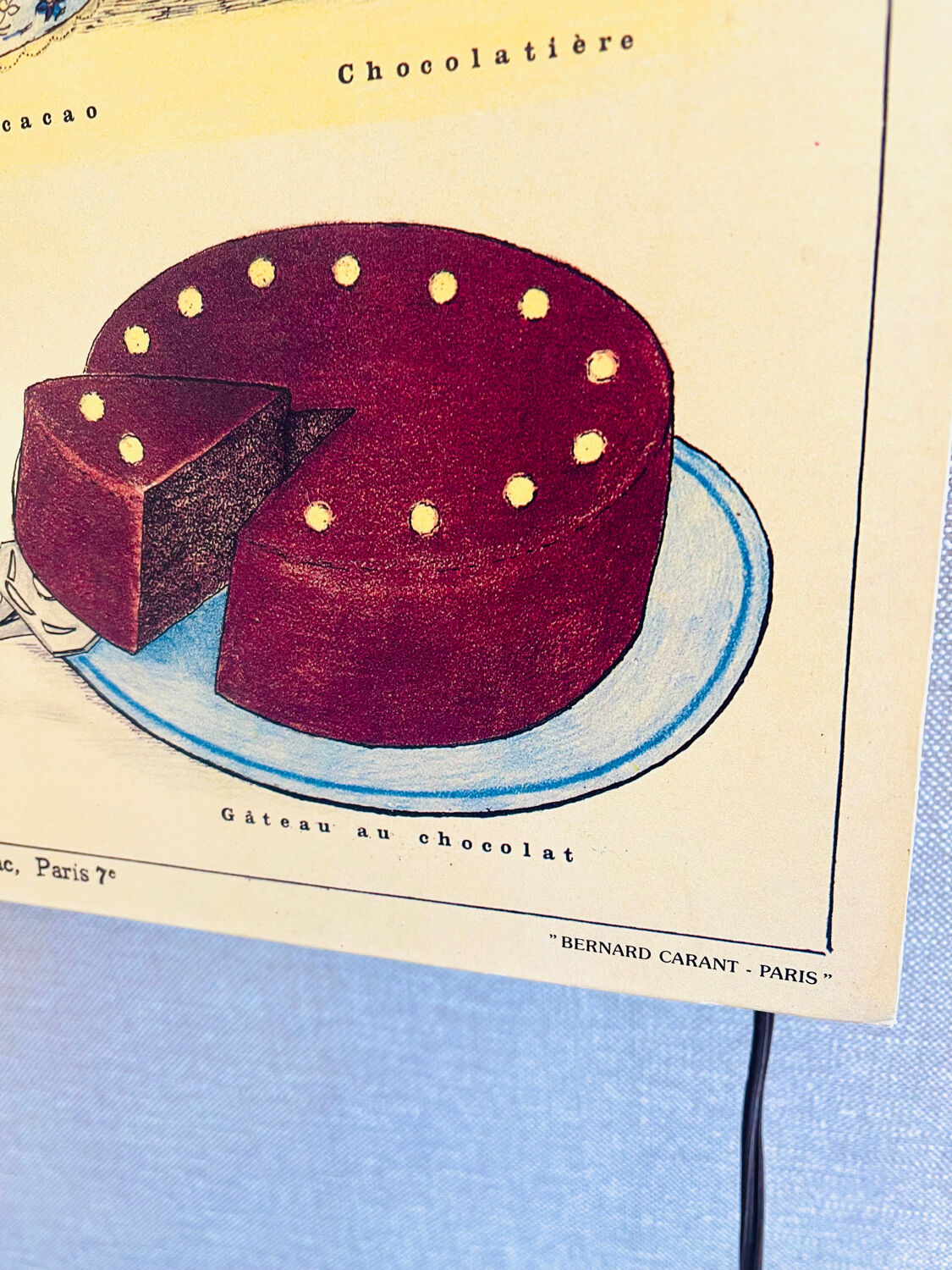 Vintage school poster cocoa – Émile Deyrolle Paris 1970s