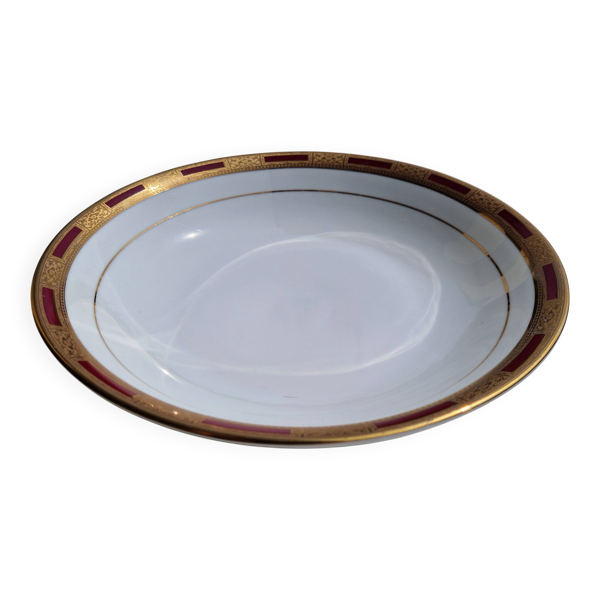 Plat creux en porcelaine fine, modèle Arc de Triomphe, La Table Impériale