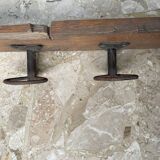 Long antique wall coat rack 186cm