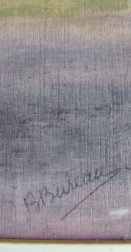 Signed flower painting