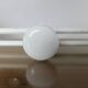 Wall coat rack with 4 hooks in white lacquered metal 1970