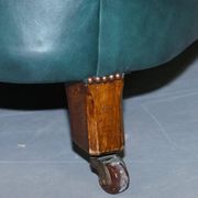 Victorian restored leather Chesterfield sofa 1890 Cornelius V Smith with springs