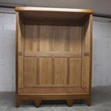 Art Deco carved oak wardrobe - Flemish workshop circa 1930