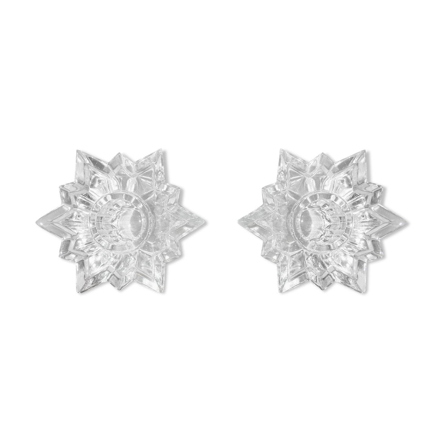 Pair of star candlesticks