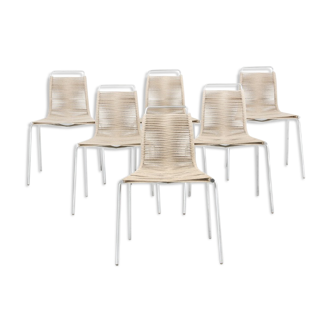 Ensemble de six chaises Poul Kjærholm: "PK-1"