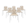 Set of six chairs Poul Kjorholm: "PK-1"