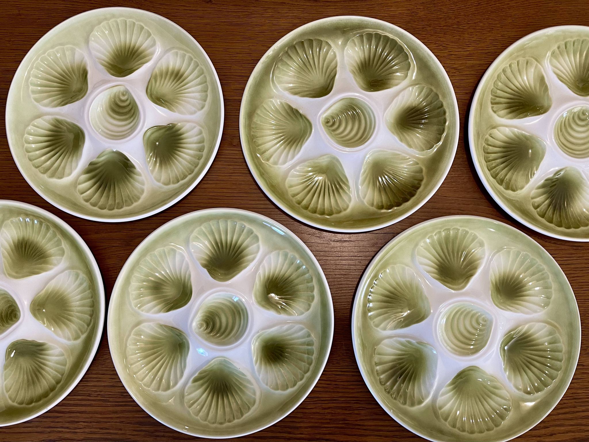 Lot de 6 assiettes à coquillages