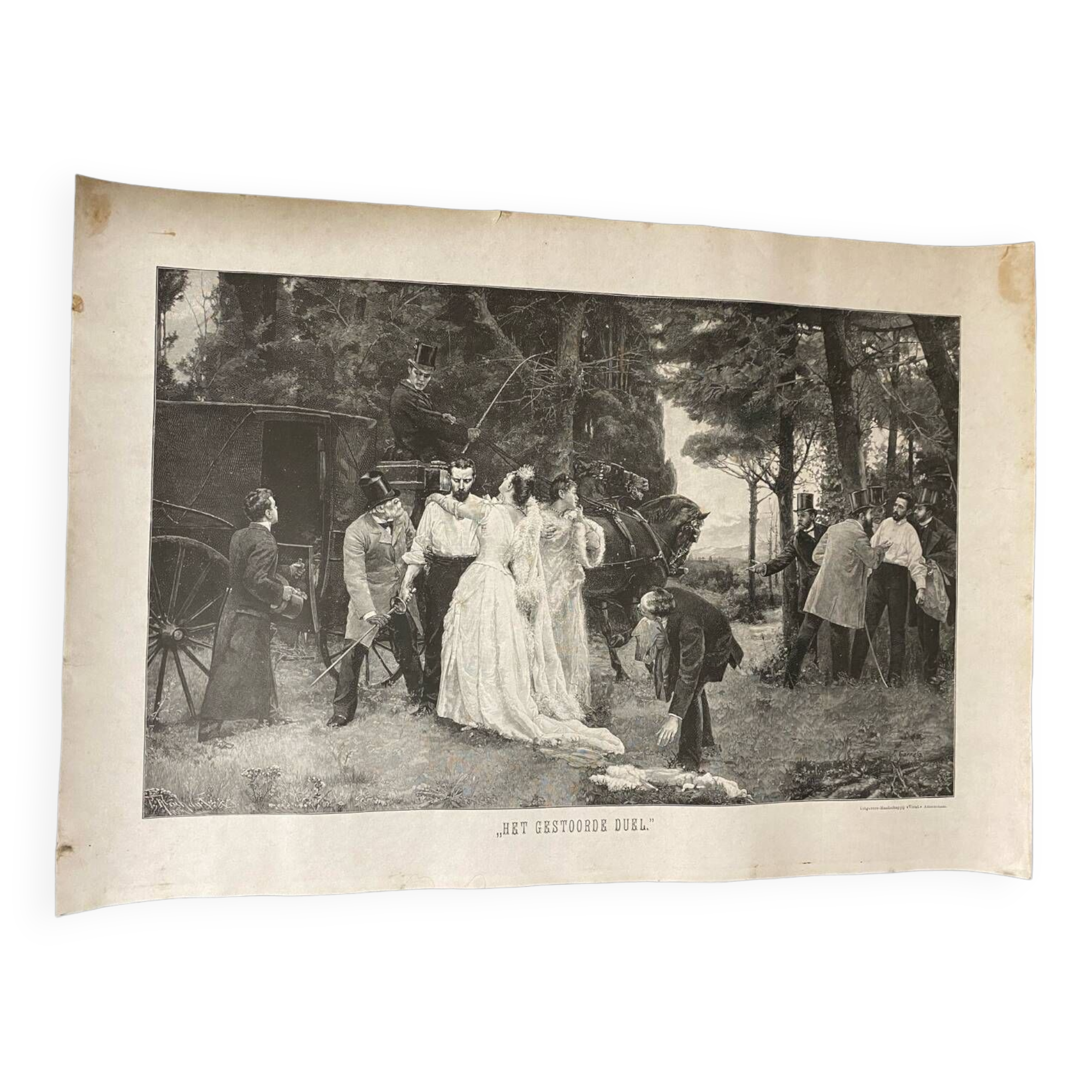 Illustration “The Interrupted Duel”José Garneloalda... 61cmx41cm